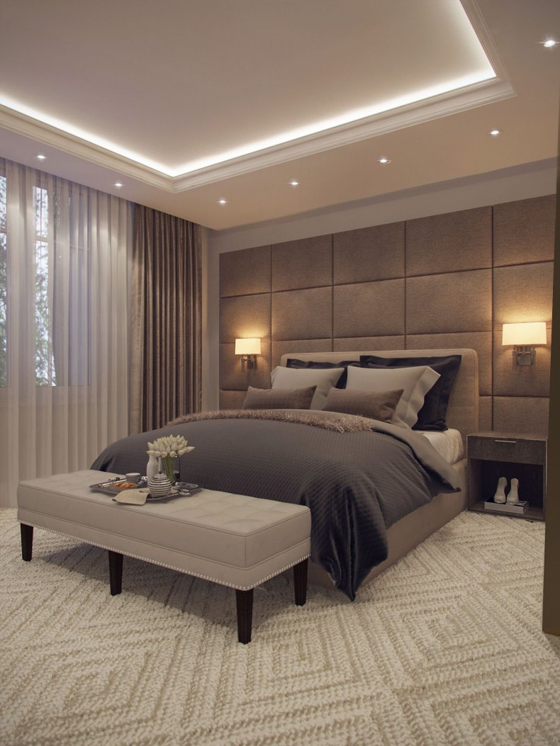 Дизайн потолков для спальни: что это, разновидности, натяжные потолки, особенности выбора цвета